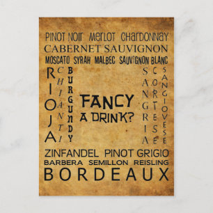 Cool Wine Postcard! Postcard