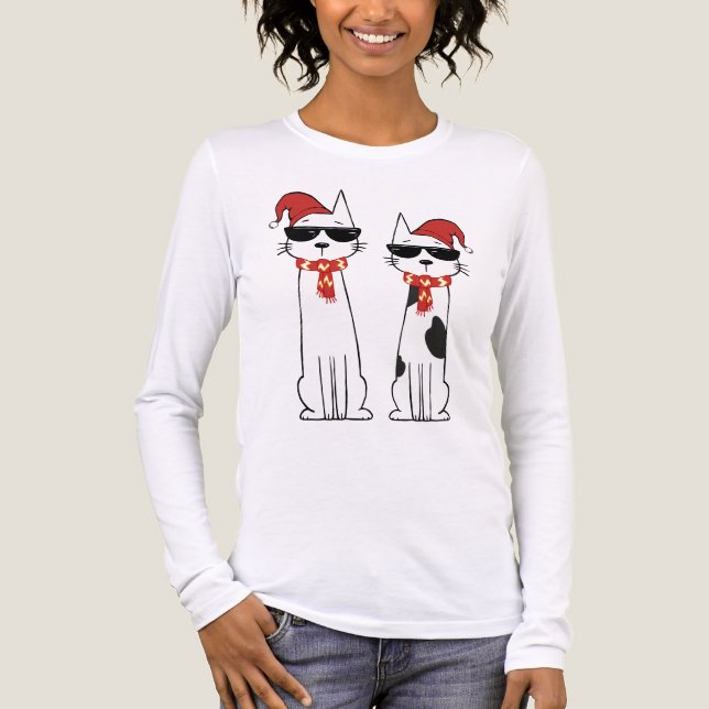 Cool Winter Cats Tri-Blend Shirt (Front)
