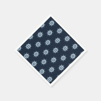 Cool Winter Icy Blue Crystal Glitter Snowflake Napkins