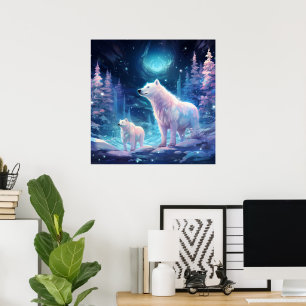 Cool Winter wolf lovers  Poster