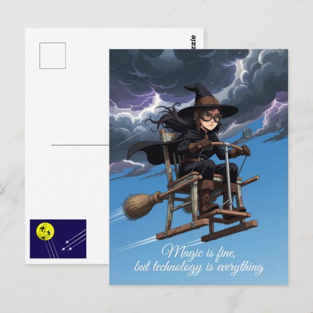 Cool Witch. Magic is fine Postcard (Front/Back)