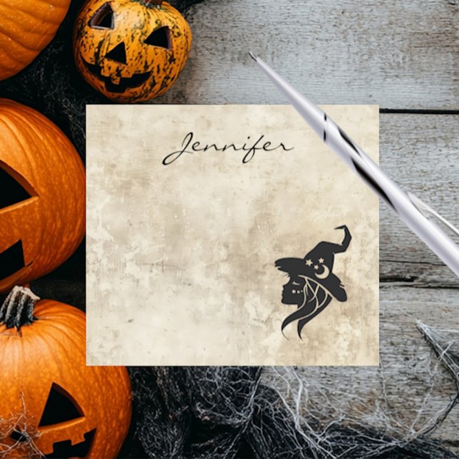 Cool Witch Personalized Name Post-it Notes (Creator Uploaded)