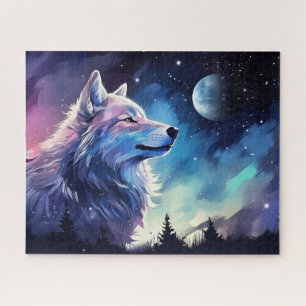 Cool wolf animal lovers jigsaw puzzle