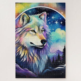 Cool wolf animal lovers jigsaw puzzle