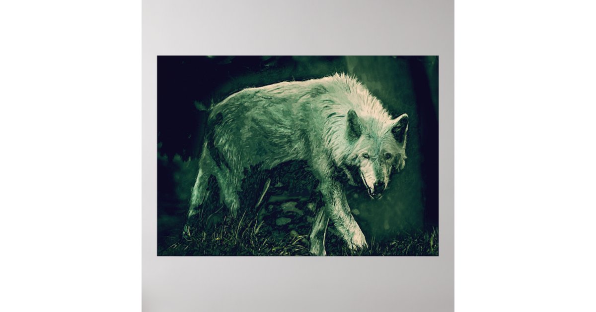 cool wolf art poster Zazzle