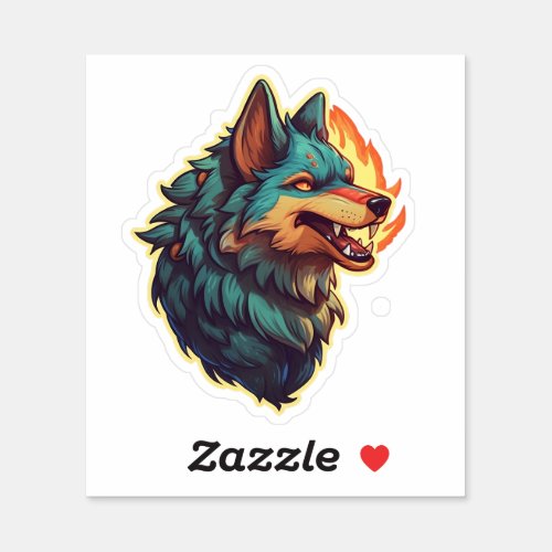 Cool Wolf Head Awesome Animal Graphic Sticker