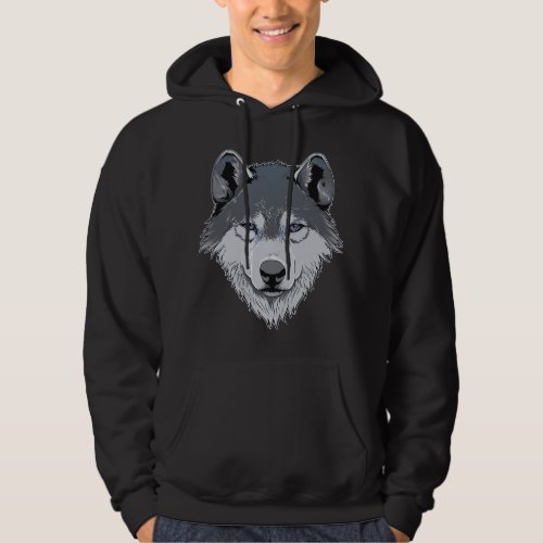 Cool Wolf Head Werewolf Hunter Dog Wildlife Lover  Hoodie
