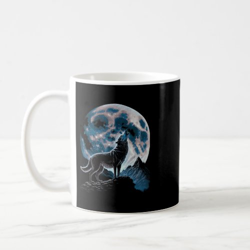 Cool Wolf Howling At The Moon 2Wolf Lover Coffee Mug
