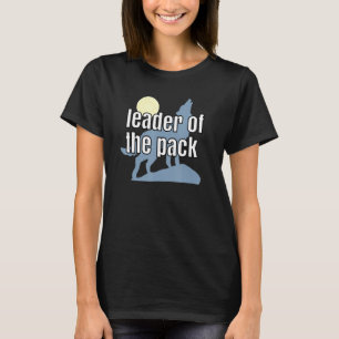 Cool Wolf Leader Of The Pack Full Moon Wild Retro T-Shirt