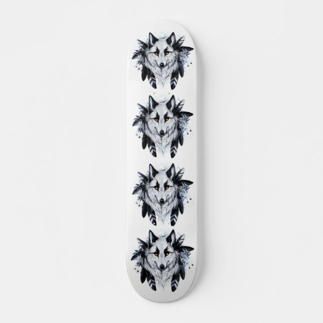 Cool Wolf Skateboard (Front)