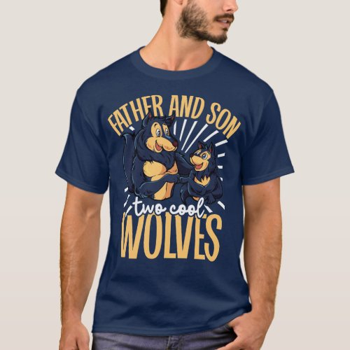Cool wolves father and son T_Shirt