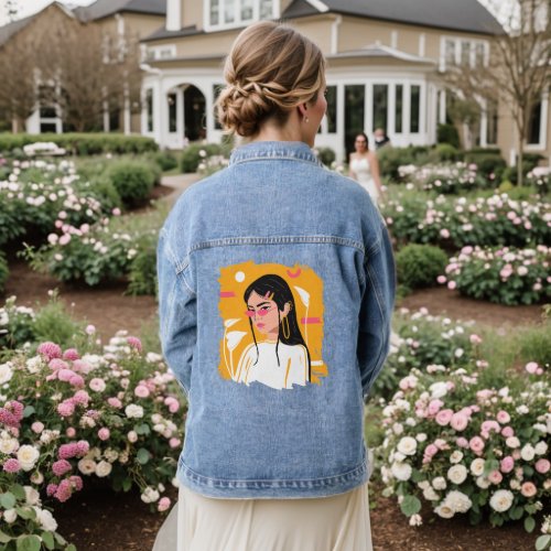 Cool woman design denim jacket