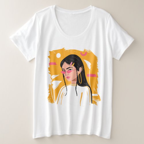 Cool woman design plus size T_Shirt
