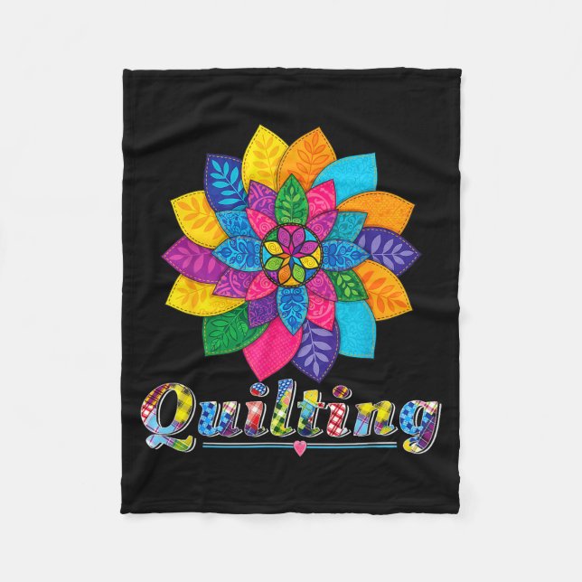 Cool Women Quilting Sewing Love Quilt Patterns Qui Fleece Blanket (Front)