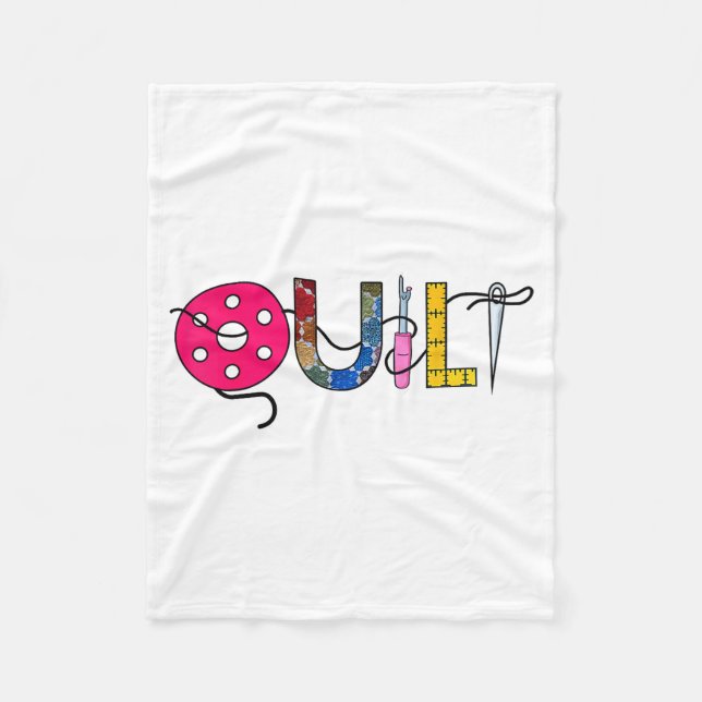 Cool Womens Quilt Quilting Sewing Hobby Crafter Gi Fleece Blanket (Front)