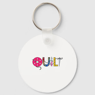 Cool Womens Quilt Quilting Sewing Hobby Crafter Gi Keychain