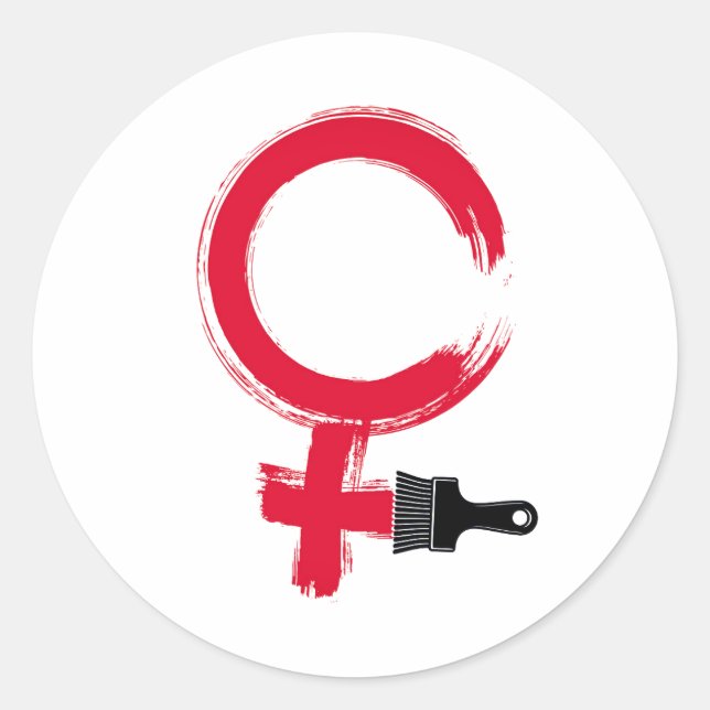 Cool Women's Symbol  Classic Round Sticker (Front)