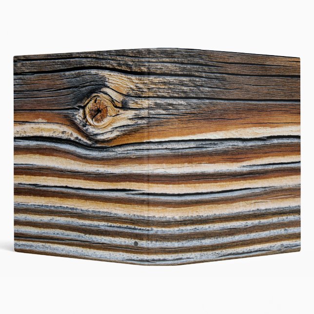Cool Wood Grain Knot Texture 3 Ring Binder (Background)