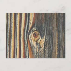 Cool Wood Grain Knot Texture Postcard
