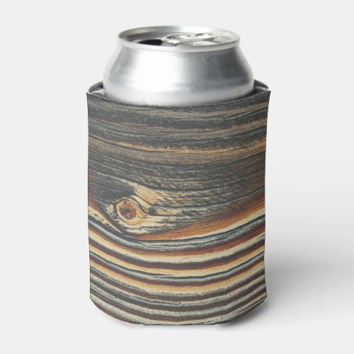 COOL Wood Grain Pattern Can Cooler