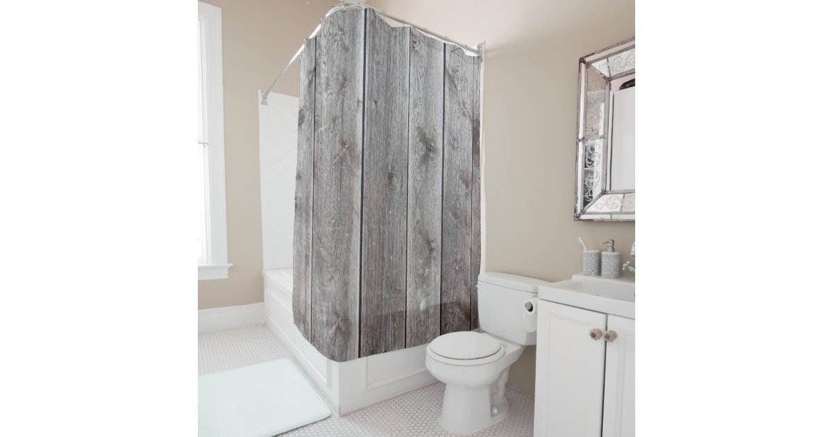 Cool Wood Look Rustic Shower Curtains Customizable Zazzle Com
