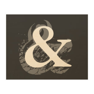 cool wood print ampersand design wall art