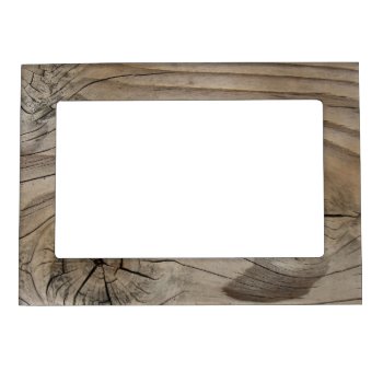 Cool Wood Texture Look Magnetic Photo Frame by mvdesigns at Zazzle