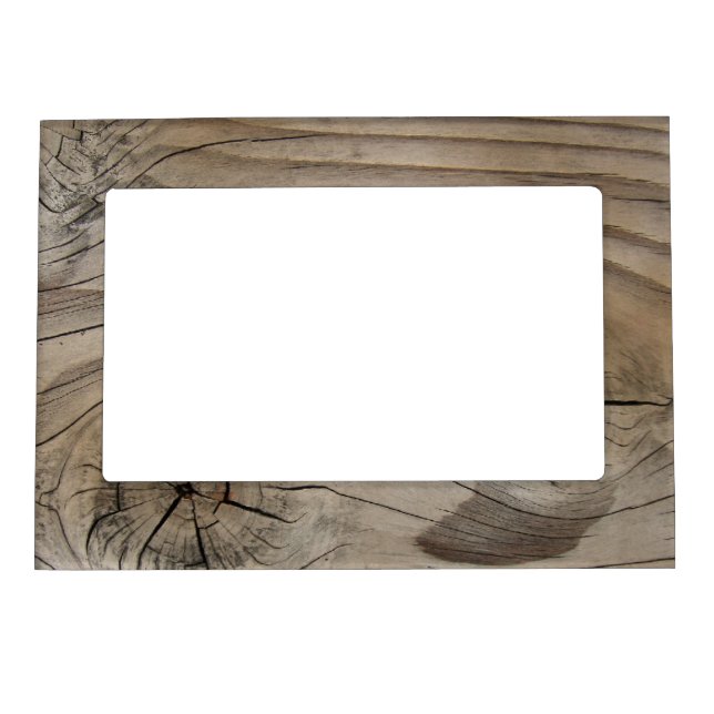 Cool Wood Texture Look Magnetic Photo Frame (Front)