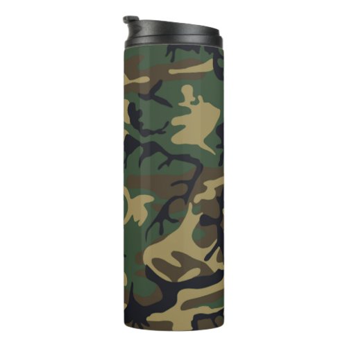 Cool woodland camouflage pattern thermal tumbler