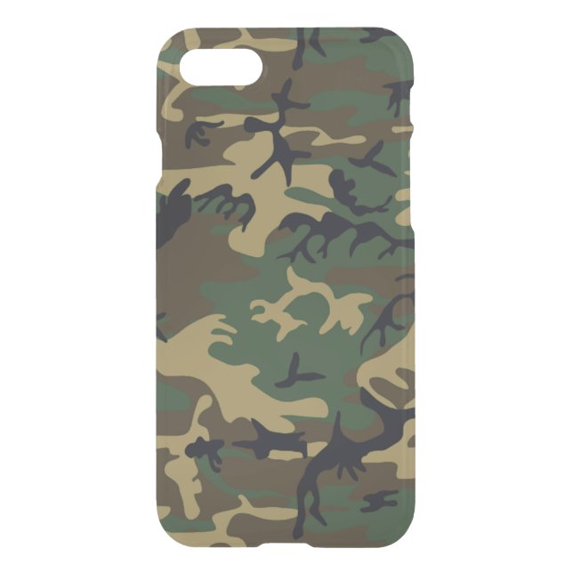 Cool Woodland Camouflage Pattern Uncommon iPhone Case (Back)