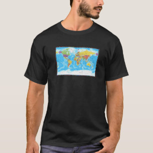 Cool World Map with Flags of World Countries Graph T-Shirt