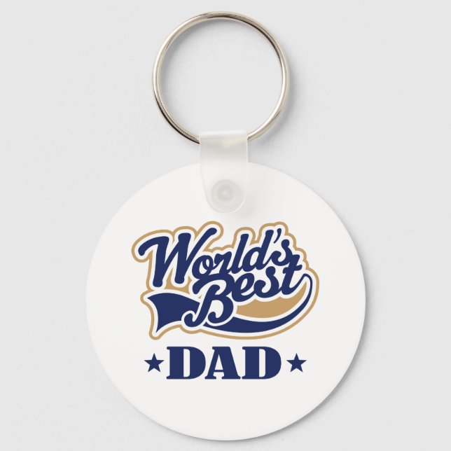 Cool World's Best Dad Gift Keychain (Front)