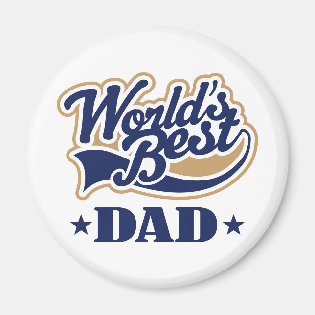 Cool World's Best Dad Gift Magnet (Front)