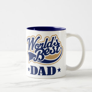 Cool World's Best Dad Gift Two-Tone Coffee Mug