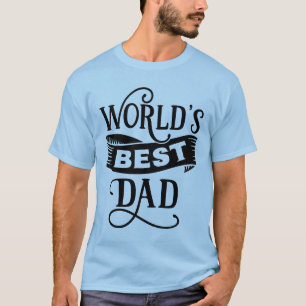 Cool world's best Dad word art  T-Shirt