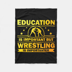 Cool Wrestling Design For Men Women Kids Wrestler Fleece Blanket