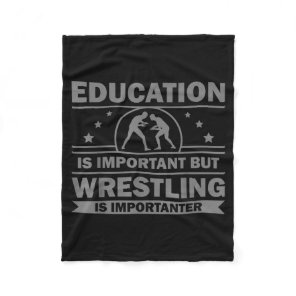 Cool Wrestling Design For Men Women Kids Wrestler  Fleece Blanket