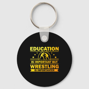 Cool Wrestling Design For Men Women Kids Wrestler Keychain