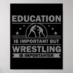 Cool Wrestling Design For Men Women Kids Wrestler Poster