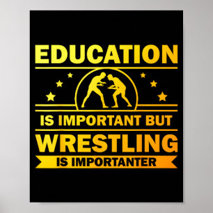 Cool Wrestling Design For Men Women Kids Wrestler Poster