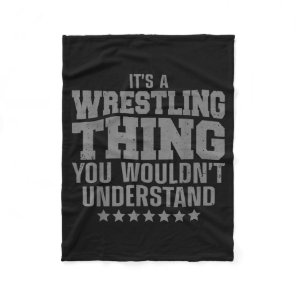 Cool Wrestling Design For Men Women Wrestler Wrest Fleece Blanket