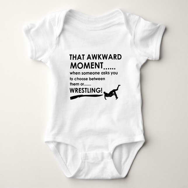 Cool wrestling  designs baby bodysuit (Front)
