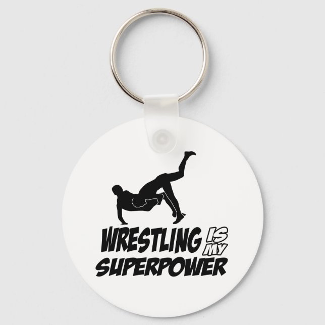 Cool wrestling designs keychain (Front)