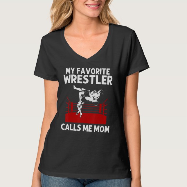Cool Wrestling For Mom Mama Wrestler Sports Wrestl T-Shirt (Front)