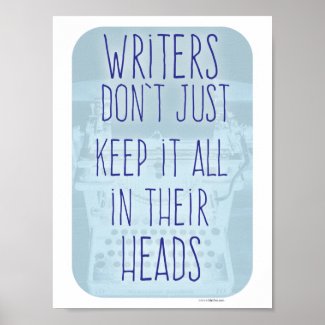 Cool Writers Brain Motivational Author Slogan