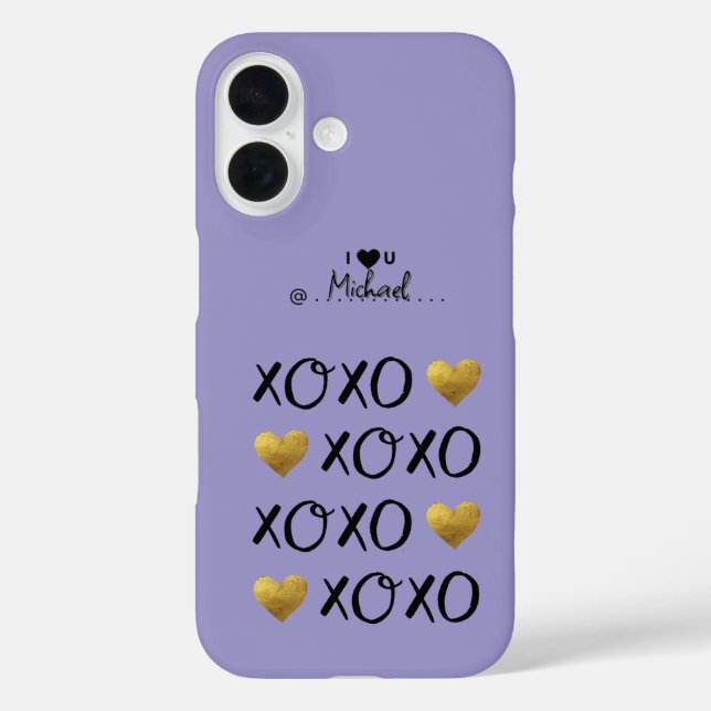 Cool  "XOXO" Gold Hearts Happy Valentine's Day  Case-Mate iPhone Case (Back)