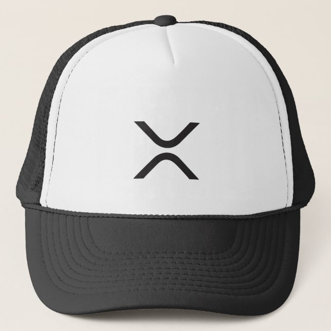 Cool XRP Cryptocurrency Coin Sign Trucker Hat (Front)