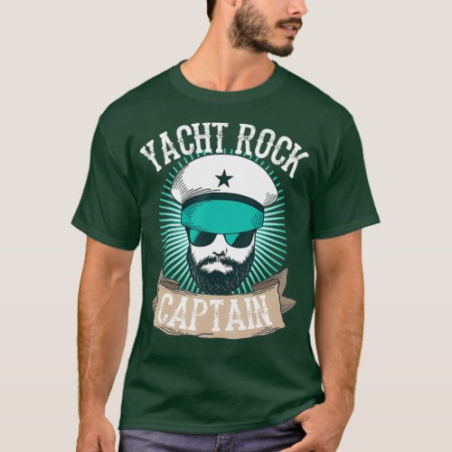 Cool Yacht Rock Captain  Funny Music Lover Boat T_Shirt
