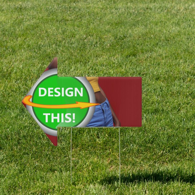 COOL! Yard Sign - Arrow - 18"X24" - Custom (Insitu)