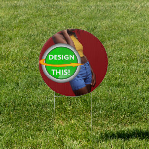 COOL! Yard Sign - Circle 18" Diameter - Custom